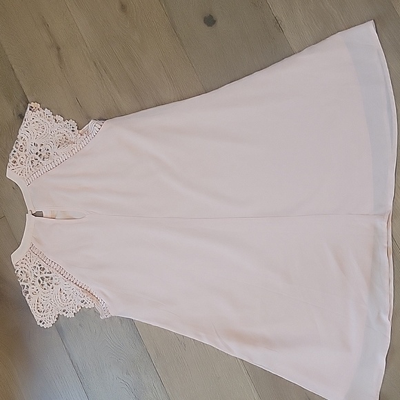 Altar'd State Pink Dress With Lace Sleeves Size Small - Picture 4 of 5